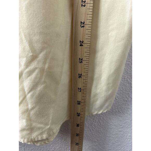 Rugged Earth Men Sz L Yellow Button Down Vented Fishing Shirt Caped Lightweight - Picture 6 of 13